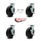 Service Caster 8 Inch Polyolefin Caster Set with Ball Bearings 4 Brake 2 Swivel Lock SCC SCC-30CS820-POB-TLB-BSL-2-TLB-2 - alternate 2